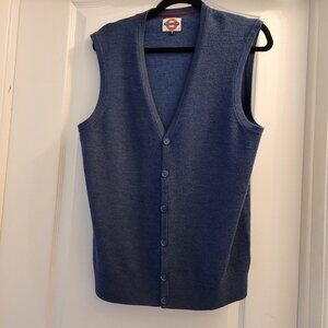 Jermyn & Bond Charcoal Grey Merino Wool Blend Sweater Vest - Medium